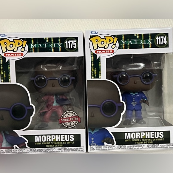 The Matrix Morpheus Lawrence Fishburn Movie Funko Pop special Ed. 1175 & 1174 - Picture 2 of 6